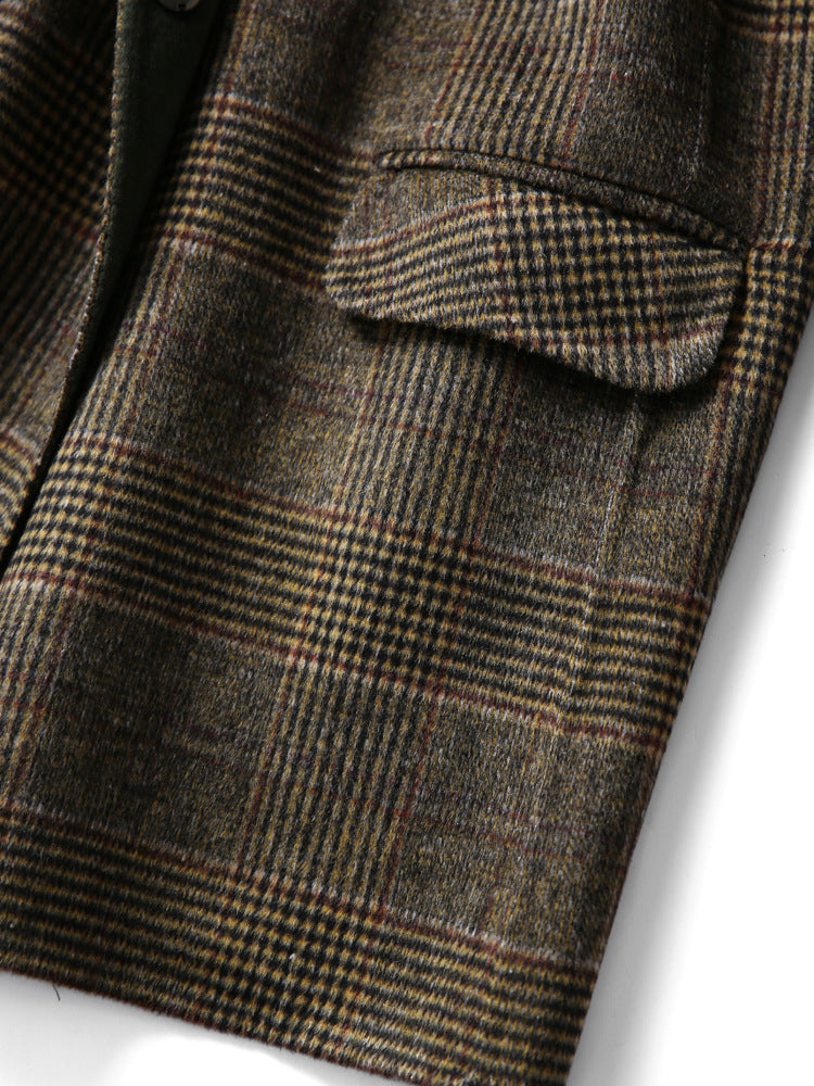 Theresa | Classic plaid wool coat for winter
