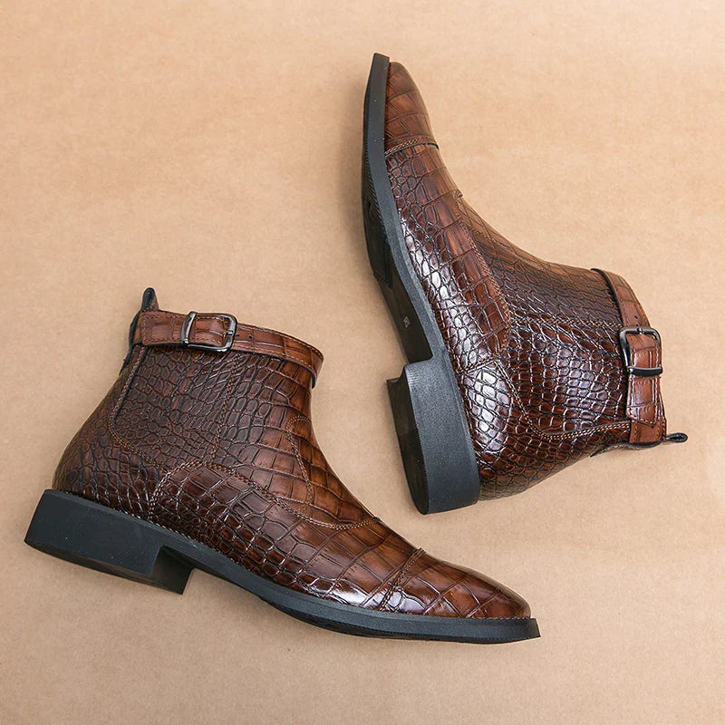 Baron | Leather boots with buckle