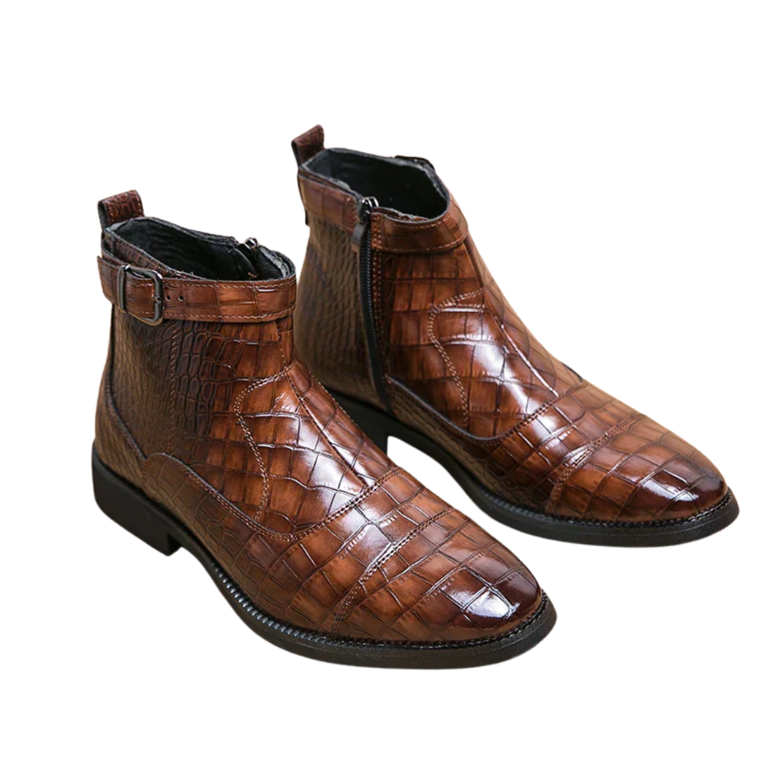 Baron | Leather boots with buckle