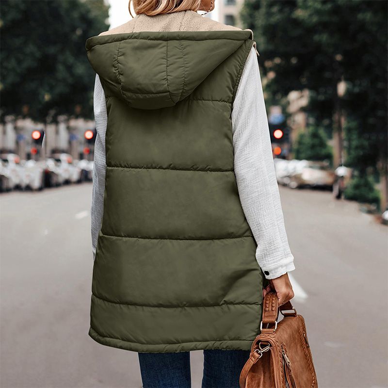 ASTRID| Reversible Sherpa Lined Puffer Vest