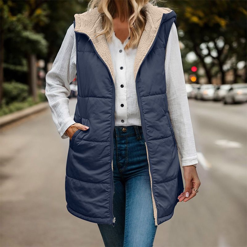 ASTRID| Reversible Sherpa Lined Puffer Vest